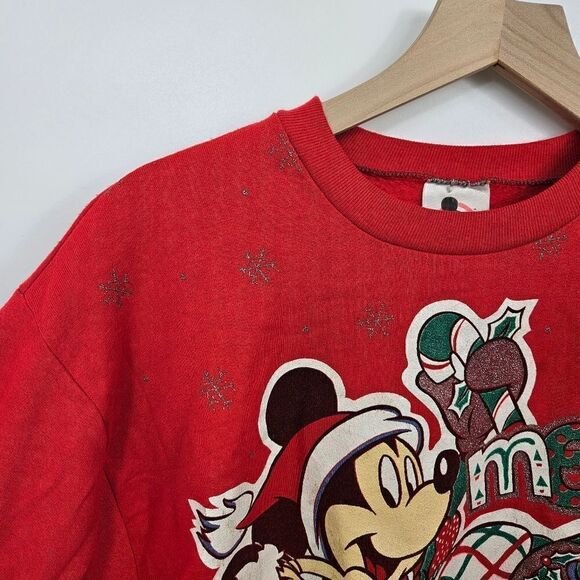 Vintage The Walt Disney Mickey Mouse Sweatshirt. Red L#023 - Picture 5 of 14